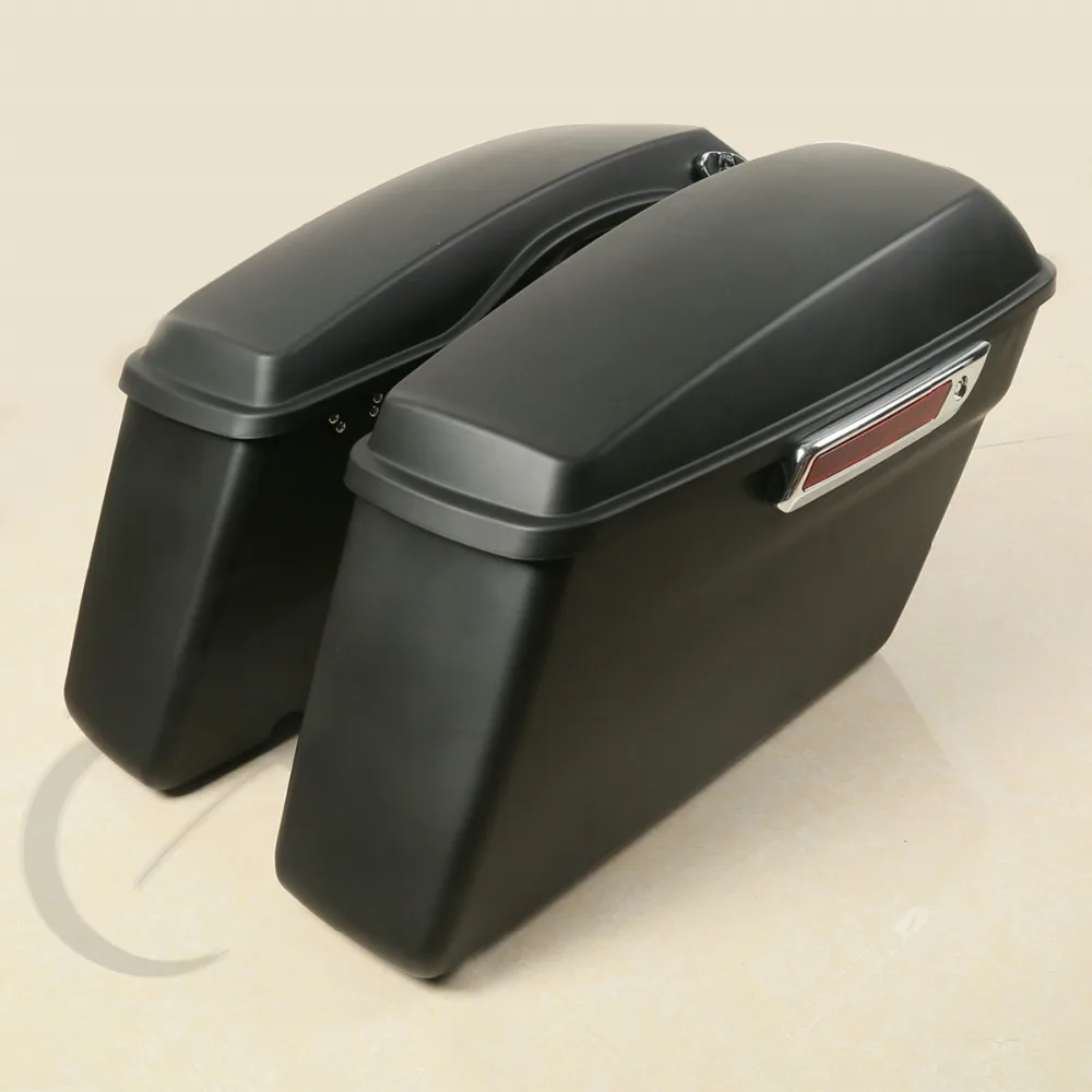 Matte ABS Hard Saddle Bags Saddlebag For Harley Touring FLHT FLHR FLTR