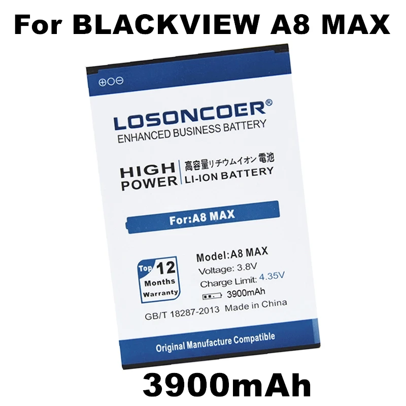 

LOSONCOER 4050mAh A8 MAX For Blackview A8 Max Mobile Phone Battery+Quick Arrive
