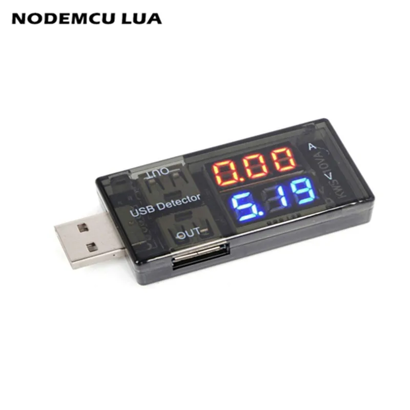 

USB Voltage Current Charging Detector Mobile Power Current Voltmeter Ammeter Voltage USB Charger Tester Double Row Shows Meter