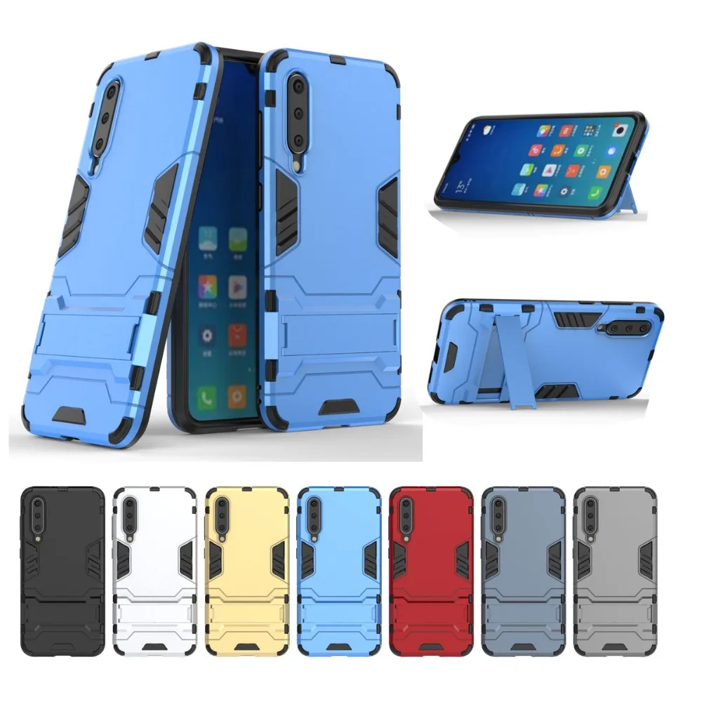

For Xiaomi Mi9 Mi 9 Max 3 Mix3 Case Armor Hard PC Soft Silicone TPU Back Cover Redmi Note 7 Shockproof Holder Phone Case Fundas