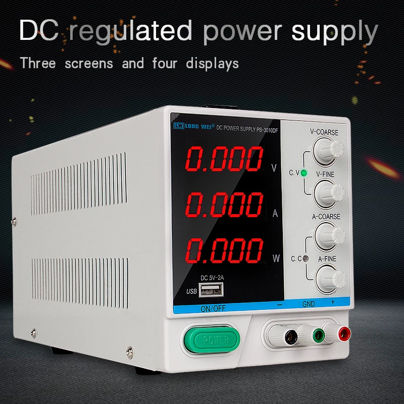  DC regulated Power Supply Adjustable laboratory power supply 4 Display Digital Variable Switching P