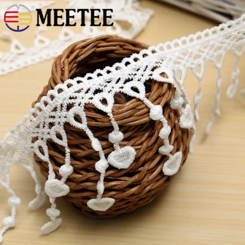 

15Yard Width 6cm style flower tassel lace Trim Water soluble polyester Embroidery DIY sewing Garment Wedding decoration C6-19