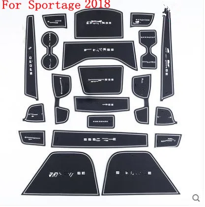 For KIA Sportage R 2011- 3d Rubber Car Anti Slip Mat Non-Slip Covers Interior Door Mats Cup Pad