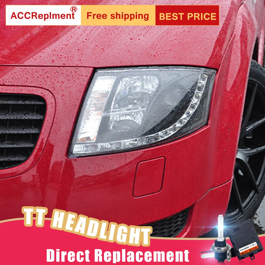 2Pcs LED Headlights For Audi TT 1999-2006 led car lights Angel eyes xenon HID KIT Fog Daytime Running Lights | Автомобили и