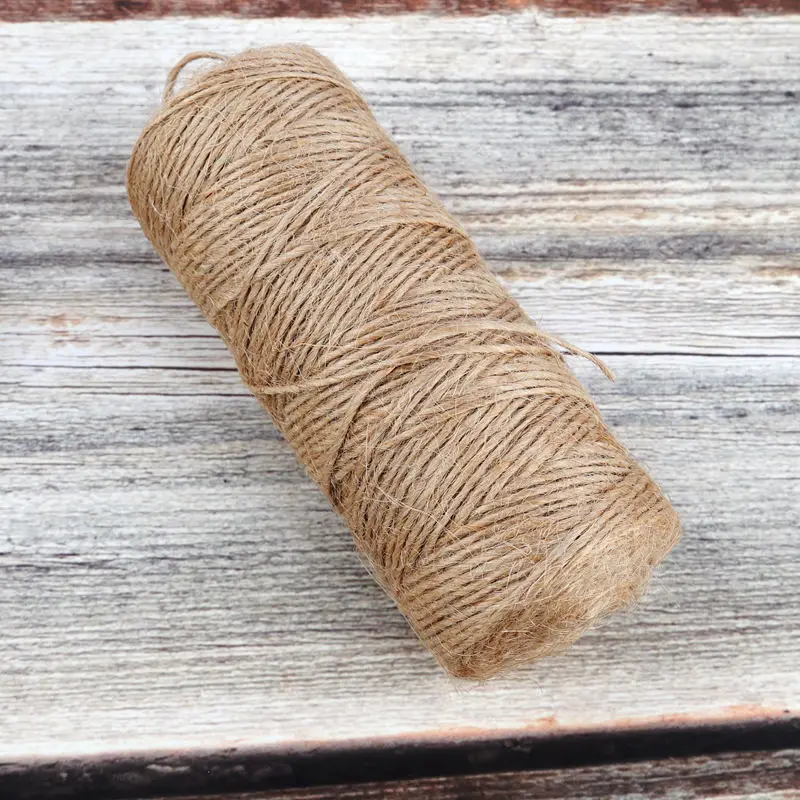 1Roll 50//100m Hemp Jute String Rope Cord For Photografh Craft Making DIY