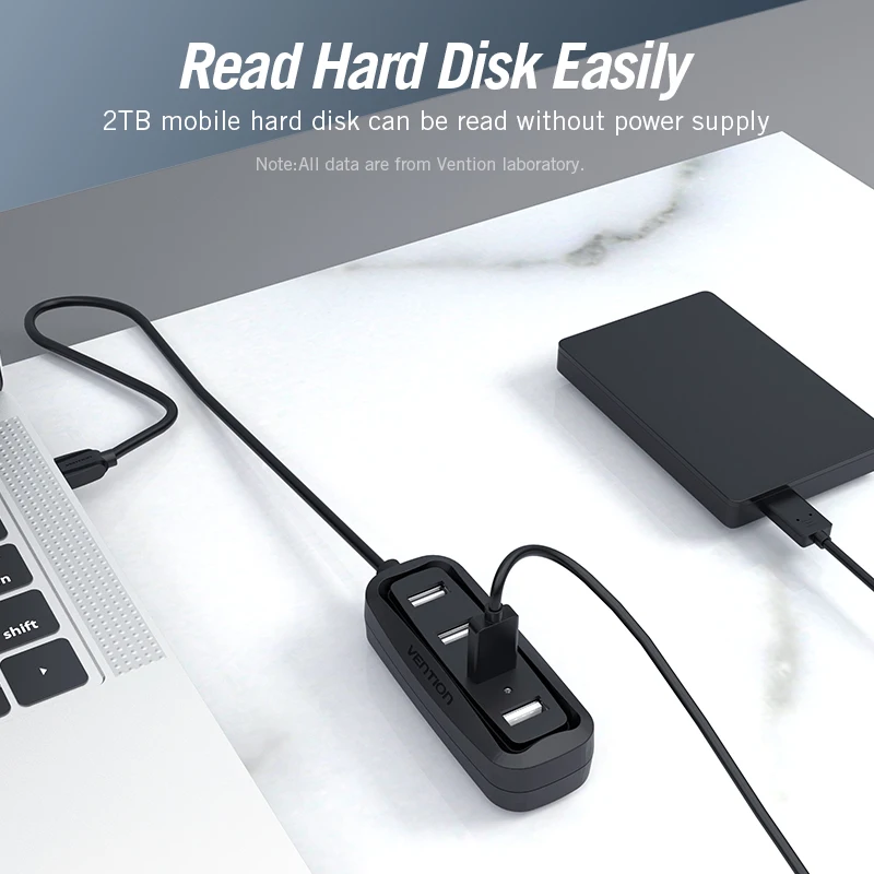 Vention usb хаб USB 2 0 концентратор 4 порта разветвитель со светодиодным адаптером для