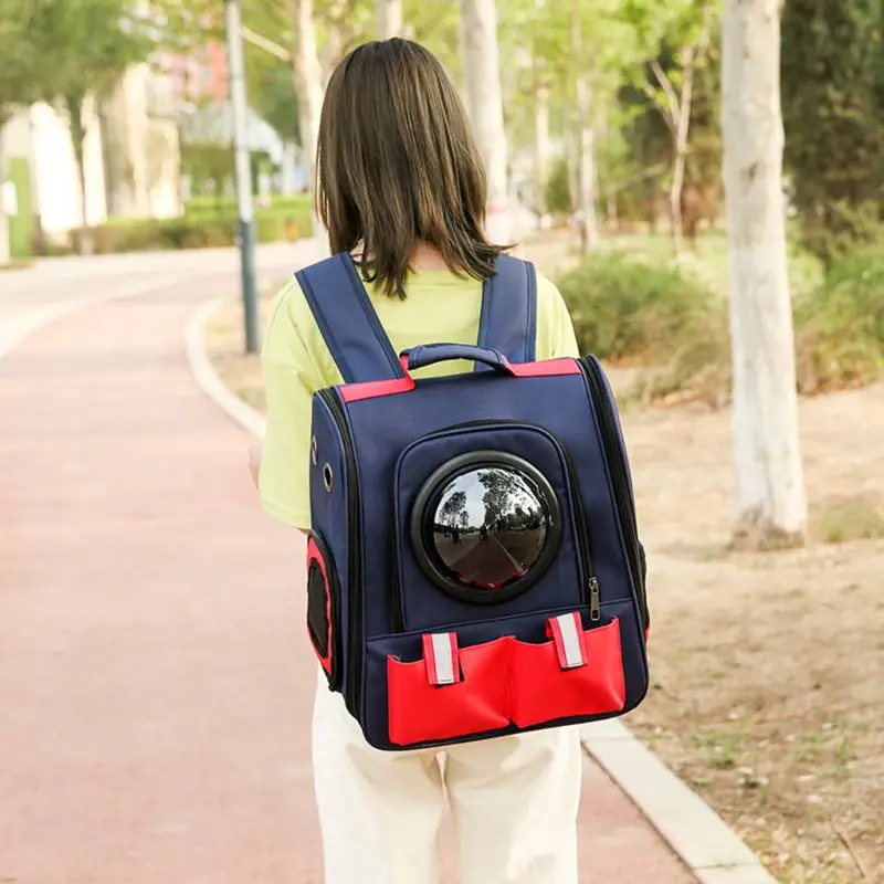 Рюкзак для переноски домашних животных в стиле пэчворк много дышащих отверстий для собак и кошек