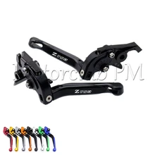 CNC Folding Extendable Brake Clutch Levers For Kawasaki Z750 Z 750 2007-2012 2008 2009 2010 2011 Black