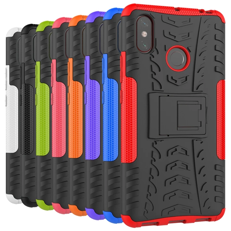 Сверхмощный чехол для Xiaomi Mi 8 6X 5X A2 F1 Max 2 3 с подставкой гибридный жесткий Redmi Note 6 6A 5