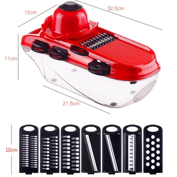 

Upgraded 7 Blades Slicer Manual Vegetable Cutter Salad Maker Patato Onion Cutter Kitchen Accessories Gadgets
