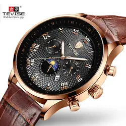 Tevise Новые Мужские автоматические механические часы лучший бренд класса люкс спортивные с самообмоткой золотые мужские наручные часы