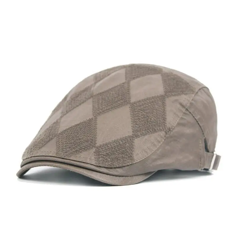 

HANGYUNXUANHAO Casual Berets Hats New Unisex Summer Berets Caps For Men Women Adjustable Brand Gorras Comfortable Plaid Caps