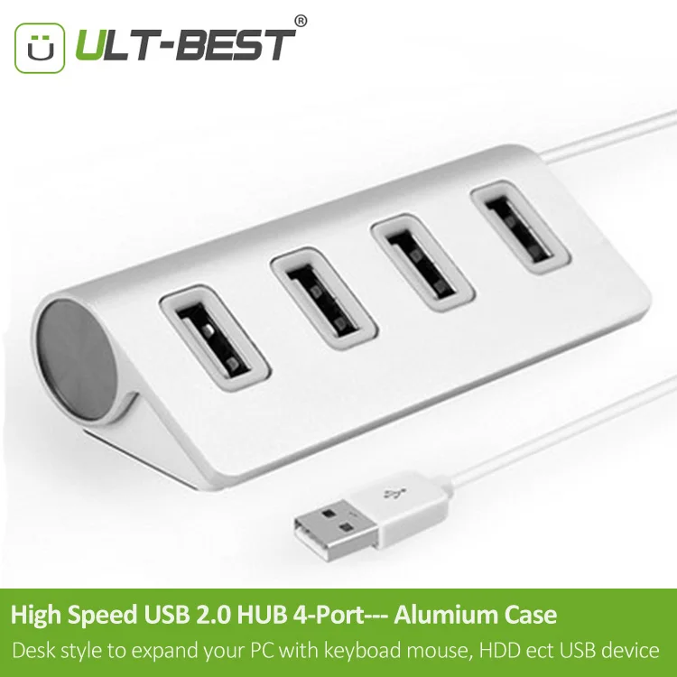 ULT Best USB 2.0 HUB 4 Порты и разъёмы 4-Порты и разъёмы USB вцв Портативный хабы Высокая Скорость кабель USB разветвитель для ноутбука MacBook Планшетные ПК