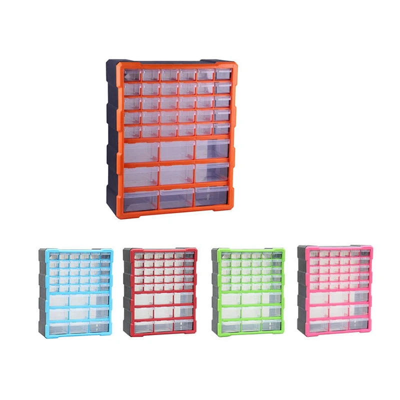 High Quality Toolbox Multi grid Drawer type Component Storage Box Tool Case Components Box