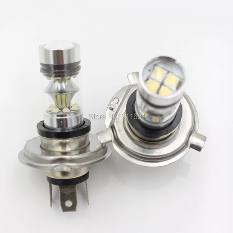 2 ШТ. 100 Вт H4 СВЕТОДИОДНЫЕ Лампы 20 SMD Cree Высокой Мощности Автомобиля