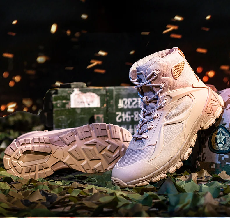 Осень-зима, мужские армейские ботинки, качественные, спецназ, тактический пустынный, армейские ботильоны, рабочая обувь, кожаные уличные ботинки