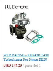 WLR RACING-Универсальный турбо T3/T4 T3 KKK Турбокомпрессор 4 болта. 50A/R 350HP+ WLR-TURBO38