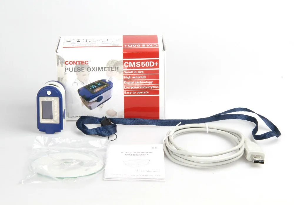 

Pulse oximeter CMS50D+ alarm,Fingertip Blood Oxygen Monitor OLED,USB,Software,CE