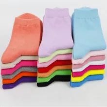 Рождественские Носки Женщин Носки 12 Пар/лот Высокое Качество Конфеты Цвет девушки Повседневная Новая Мода Марка Студенты Хлопок