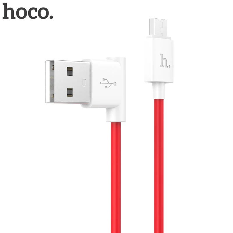 

HOCO Angle Micro USB Cable for Xiaomi Redmi 5A Note 4X Huawei Samsung 90 Degree Data Sync Microusb Cable L Shape Charger Cord