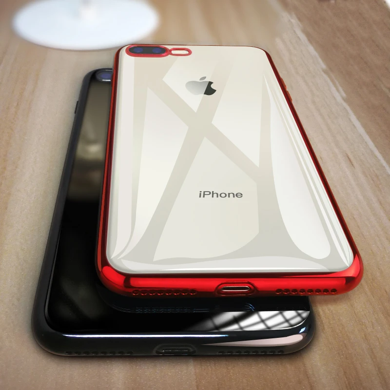 

UOJSJK Phone Case for iPhone 8 7 Plus 6 Plus 6 s Silicone Soft Luxury TPU Full Cover Cases for iPhone 7 8 Plus X XS MAX XR Case