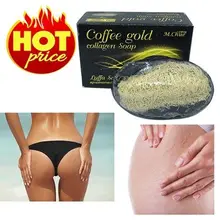 2 шт. кофе золото коллаген мыло луффа люфа скраб целлюлит отбеливание против старения 60 г