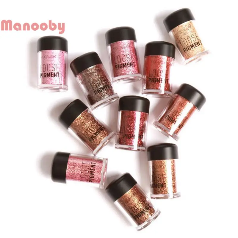 

Manooby Multicolor Glitter Eyeshadow Loose Powder Pigment Cosmetics Diamond Loose Lips Eyes Shining Makeup Women Beauty Makeup