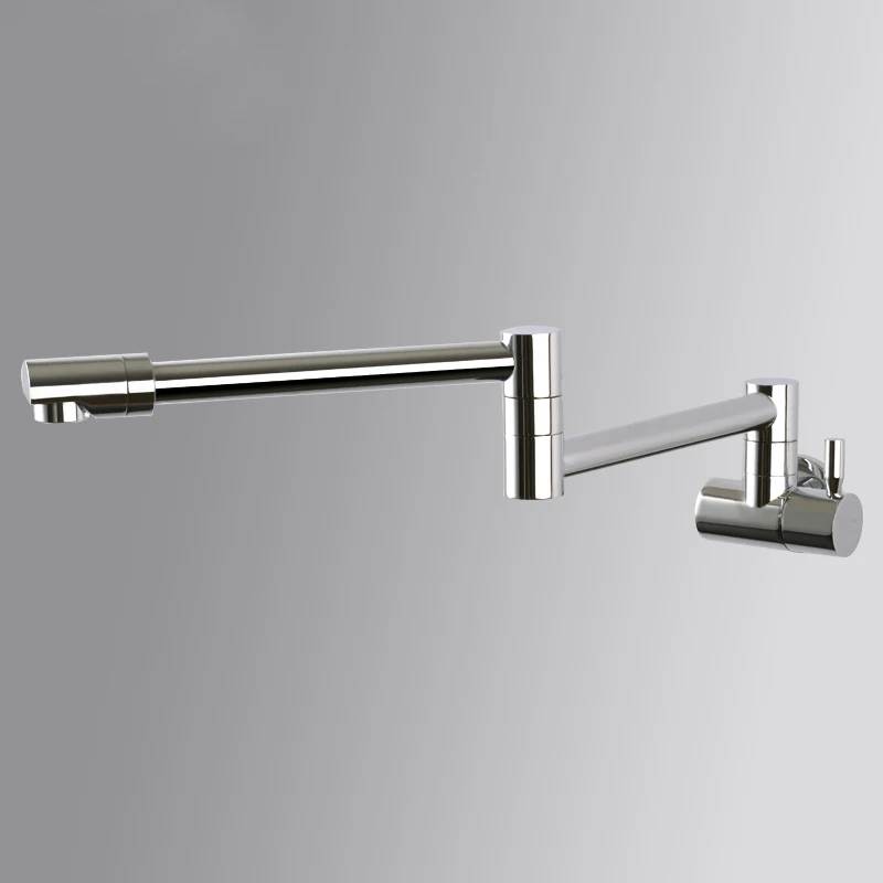 

Into the wFull Copper cold vegetable washing basin faucet kitchen faucet universal foldable rotary Brushed
