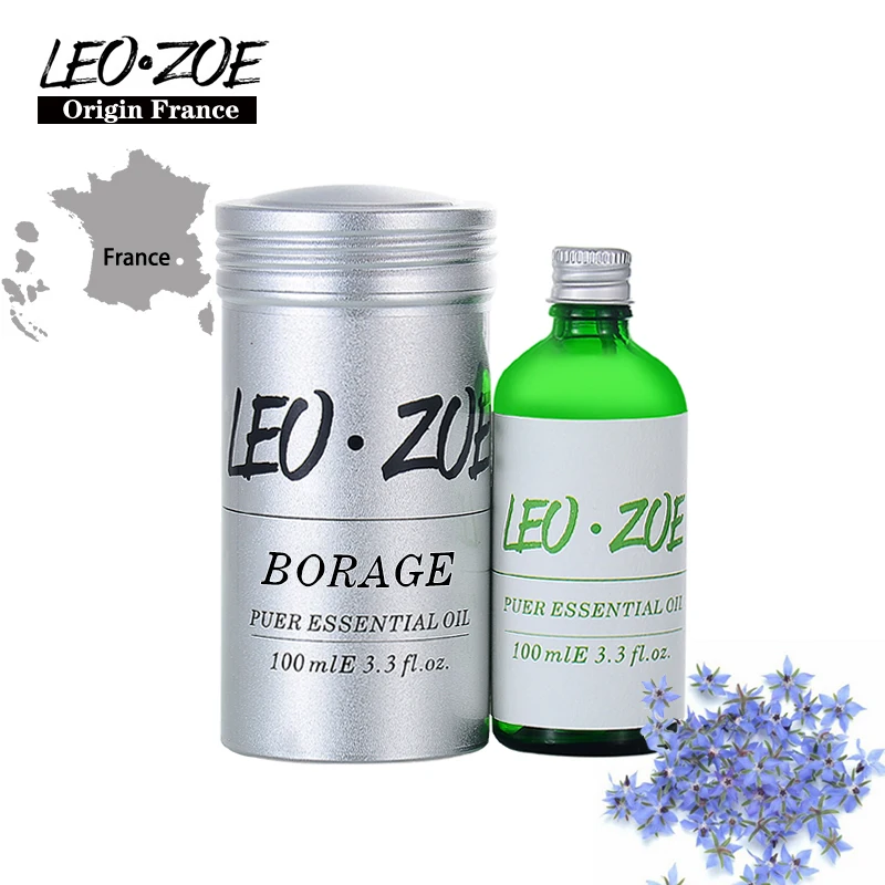 LEOZOE Borage Oil Certificate Of Origin France High Quality Authentication Borage Essential Oil 100ML Aceites Esenciales leozoe oregano essential oil certificate of origin libya authentication high quality oregano oil 100ml etherische olie