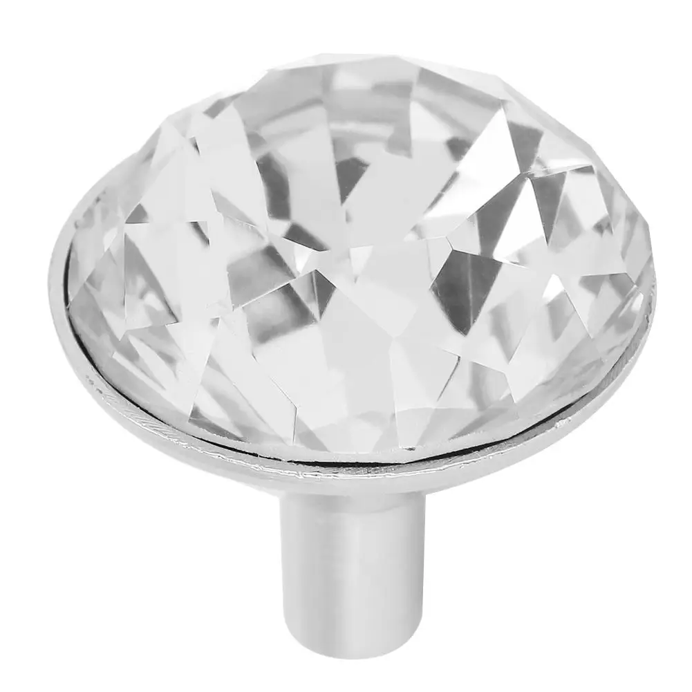 Хрустальные Ручки для шкафа Diamond форма ручка тянуть для комнаты ящика Мебель стиль