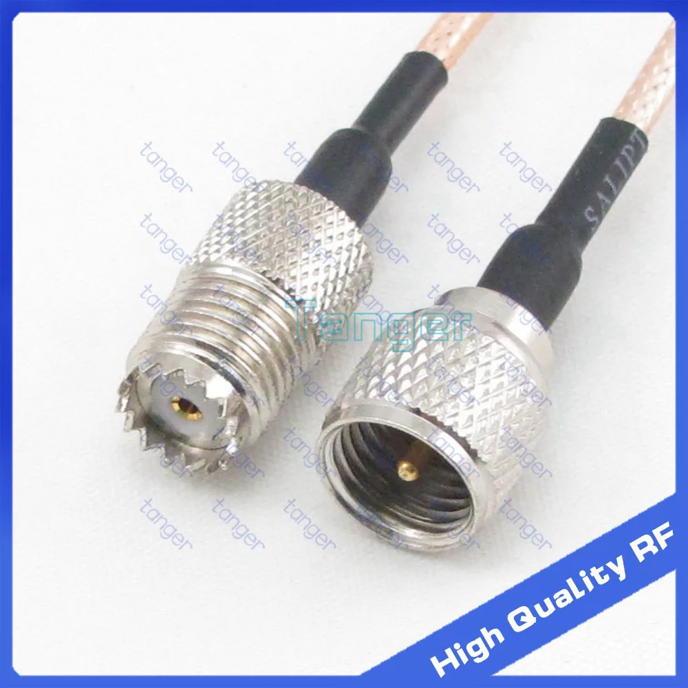 

Hot Sale Mini UHF male plug PL-259 to Mini UHF female jack SO239 straight with 20cm 8" RG316 RF Coaxial Pigtail Low Loss cable