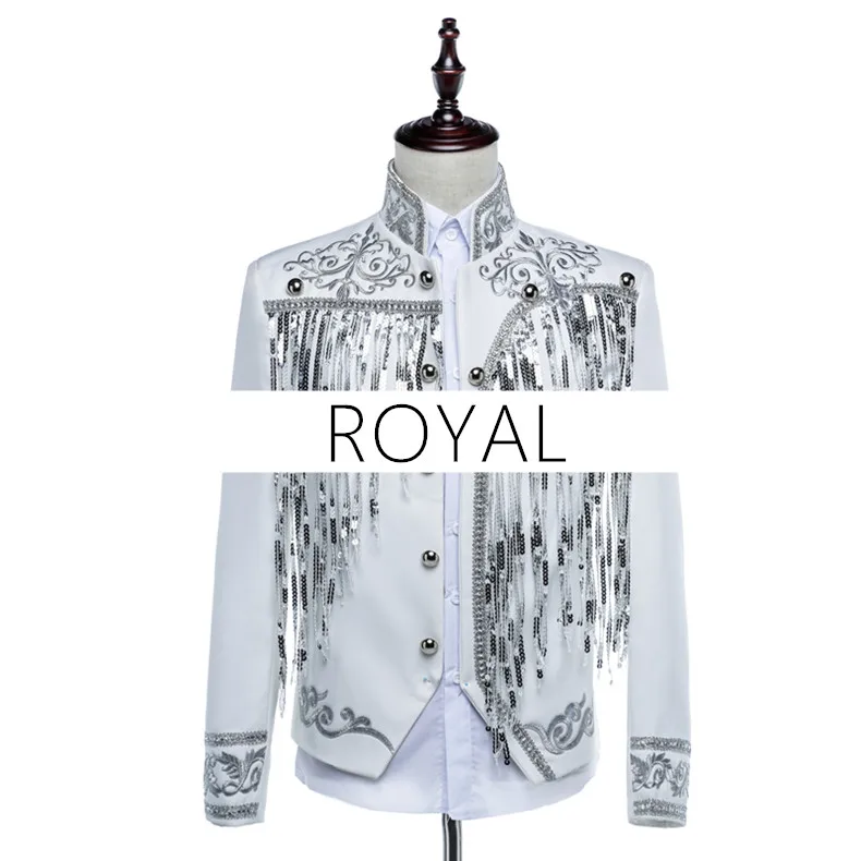 2 цвета с длинным рукавом кисточкой топы корректирующие взрослых куртка с блестками Королевский пальто royale одежда фестиваль toastmaster костюмы
