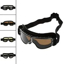 Retro Motorcycle Goggles For Harley Motocross Helmet Glasses UV Protection Ski Snowboard Skate Goggle Retro Eyewear Lens Leather Retro Motorcycle Goggles For Harley Motocross Helmet Glasses UV Protection Ski Snowboard Skate Goggle Retro Eyewear Lens Leather