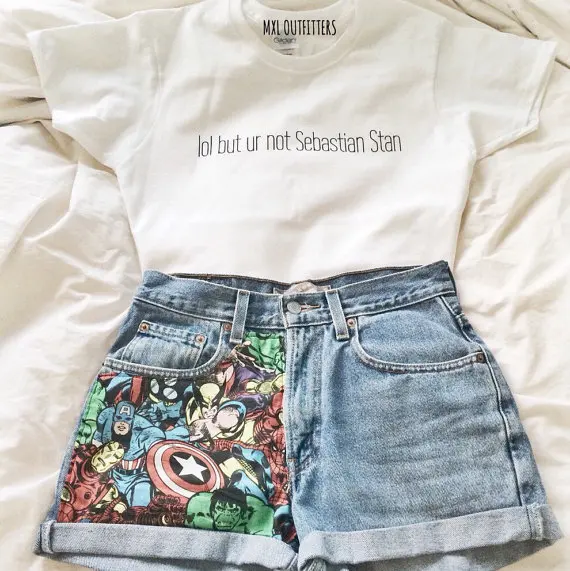Модная крутая футболка OKOUFEN унисекс tumblr lol but ur not Себастьян Стэн хипстерская