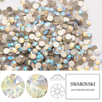 

NEW Effect Swarovski Elements Crystal Shimmer ( 001 SHIM ) ( ss5 - ss30 ) ( No Hotfix ) Flat Back Loose Rhinestones Craft DIY
