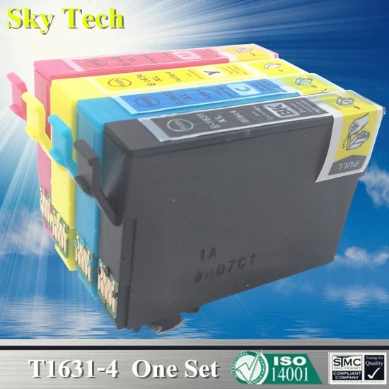 4x совместимые картриджи для T1631 - T1634 / T1621-T1624 Epson WF-2010W 2510WF 2520NF 2530WF 2540WF и др. |