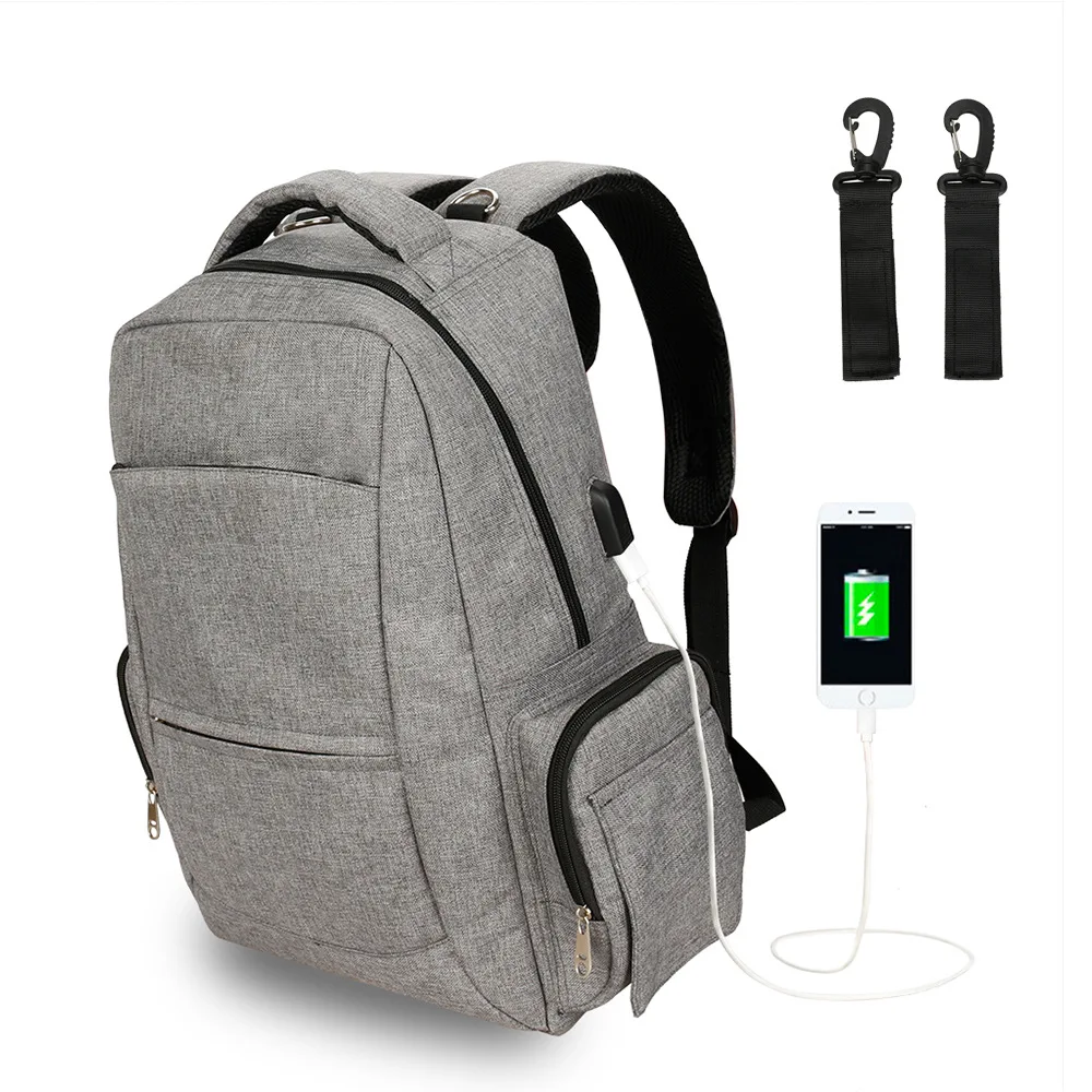 

Baby Diaper Bag With USB Interface Large Capacity Backpack For Stroller Nappy Bag Multifunctio Mummy Travel Changing Bag