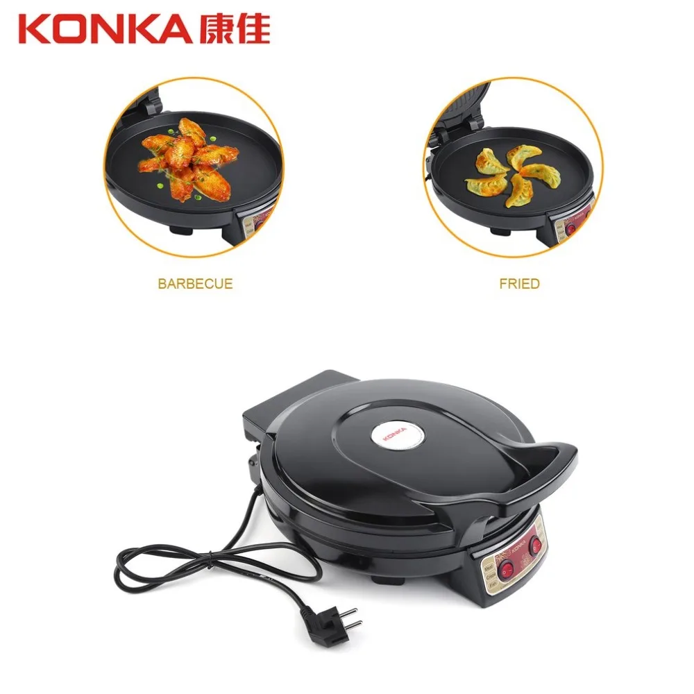 KONKA 900 W 220 V 50Hz электрическая сковорода& Backer двухстороннее нагревание выпечки сковорода машина для Хо использовать держать кухня использовать KBP-3201