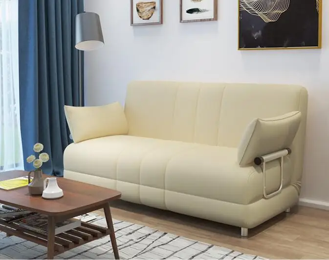 Модный Современный Большой раскладной диван-кровать 1,5 метров 1,2 простой двойной тканевый шезлонг с татами - Цвет: 120cm Beige