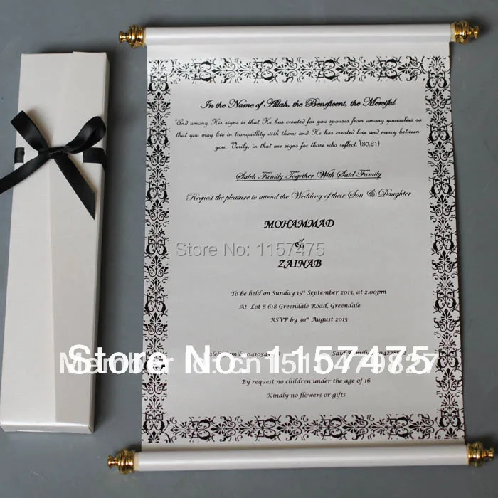 scroll for invitation
