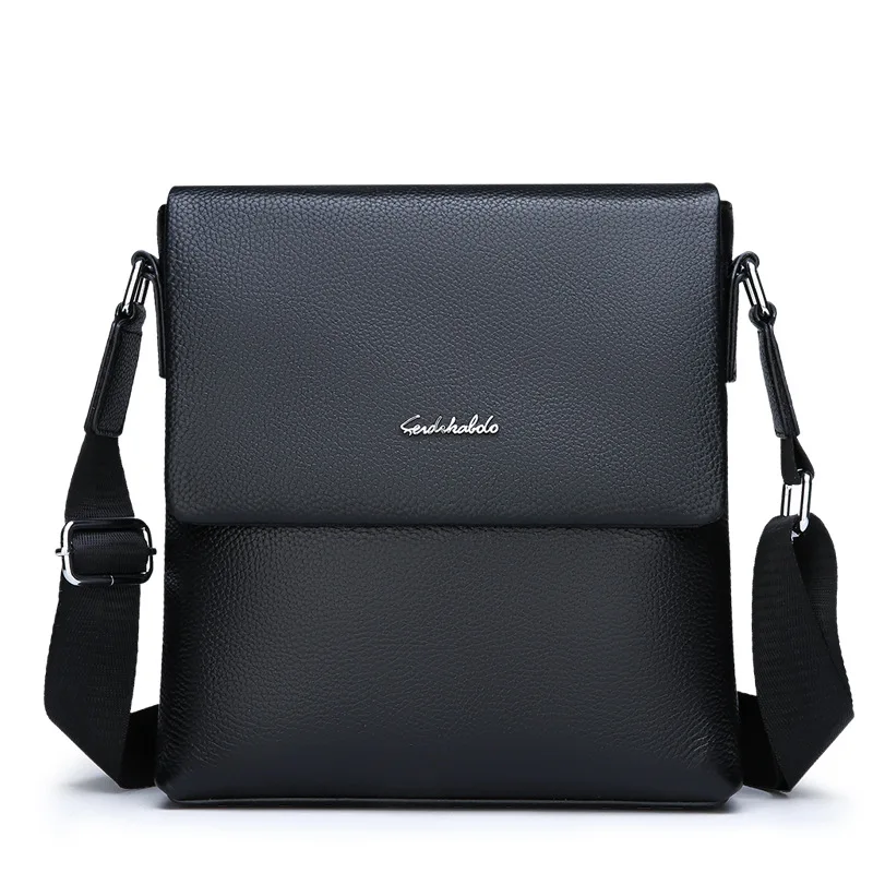 

2019 new style fashionable casual bag vertical style men's single-shoulder-head-layer cowhide leather men's bag