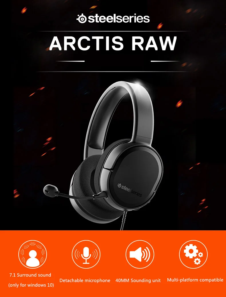 SteelSeries Arctis сырья компьютер 7,1 Наушники Гарнитура e-спортивные Игровые наушники для мобильного телефона с функцией превосходной передачи басов шумоподавление CF