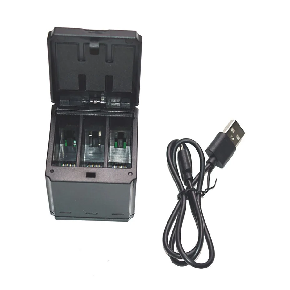 

Go Pro 5 6 7 Battery Charger Case With 3 Port Charger+USB to Type-C Cable For GoPro Hero 5/6/7 Black Camera Batteries Accessory