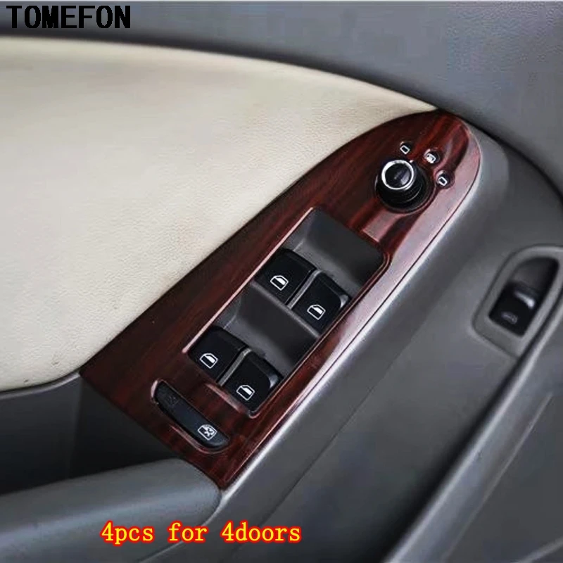 TOMEFON для Audi A4L A4 L 2009 2016 ABS пластик дерево краски внутренние части переключатель