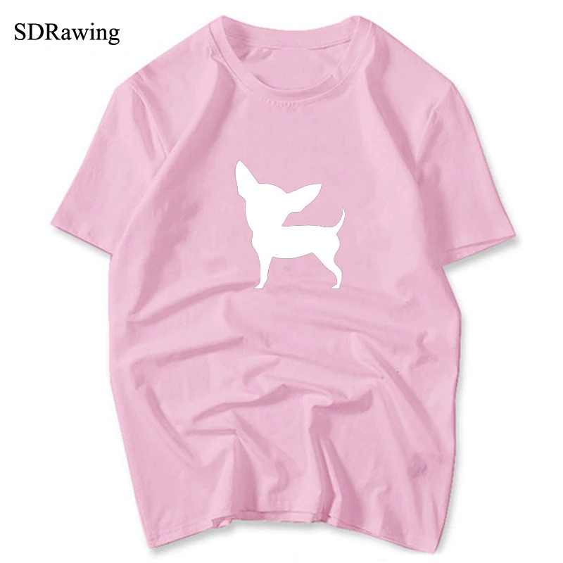 جديد 2018 تشيهواهوا الكلب طباعة المرأة الزى عارضة القطن محب مضحك تي شيرت لل فتاة الأعلى المحملة نعرفكم هبوط السفينة SB546