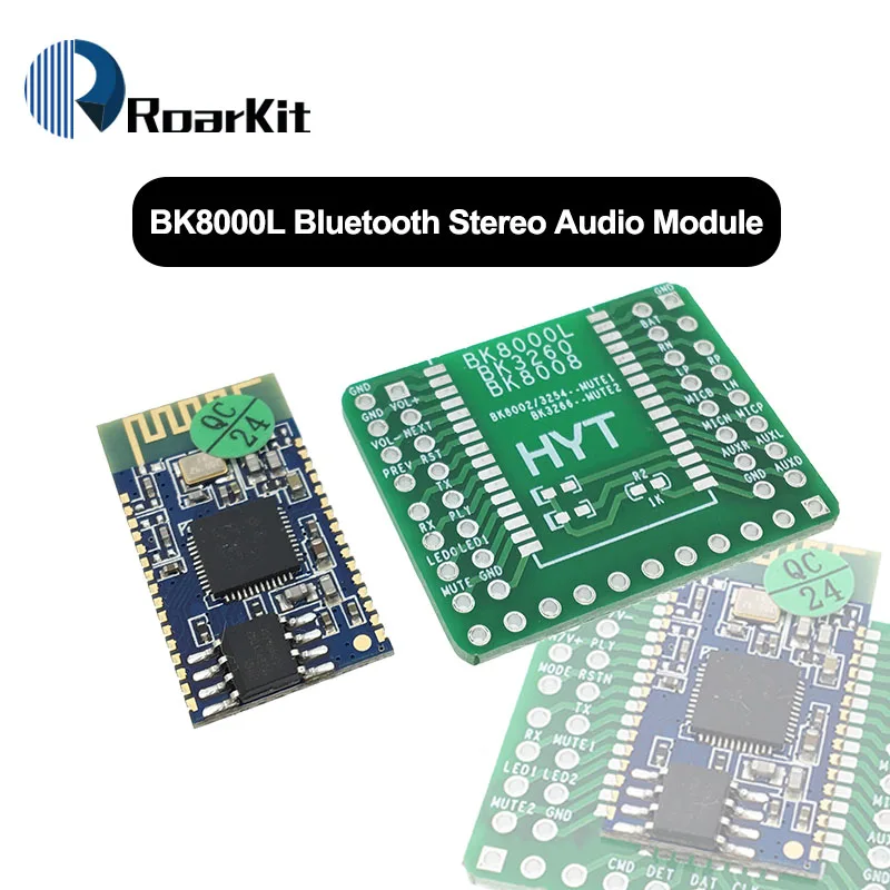 Bluetooth стерео аудио модуль передачи BK8000L Плата расширения AT команды SPP Bluetooth динамик усилитель DIY - Цвет: 1 set