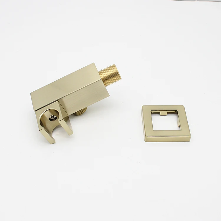 

Brass Brushed Gold Wall Holder Wall Outlet Connector Hose For Wall-mounted Shower Mixer head