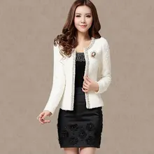 Весна осень женские блейзеры и куртки костюм короткий параграф тонкий маленький ароматный ветер Блейзер Куртка размера плюс 3XL верхняя одежда