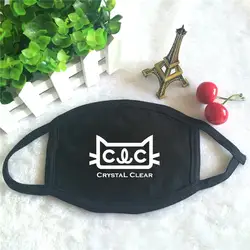 Kpop CLC Crystal Clear альбом логотип печати k-pop моды маски Унисекс Хлопок Черный Рот Маски