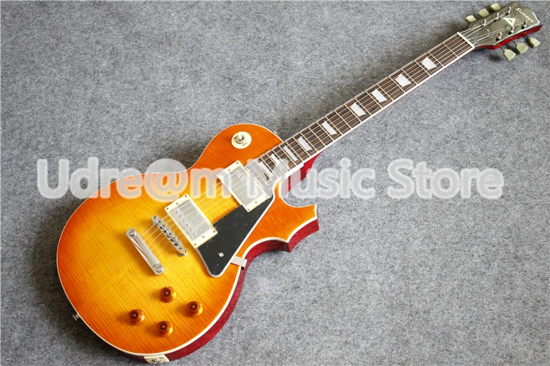 

High Quality Chrome Hardware Suneye LP Standard Style Guitar Electric Black Pickguard & Pearl Inlaid Left Handed Available